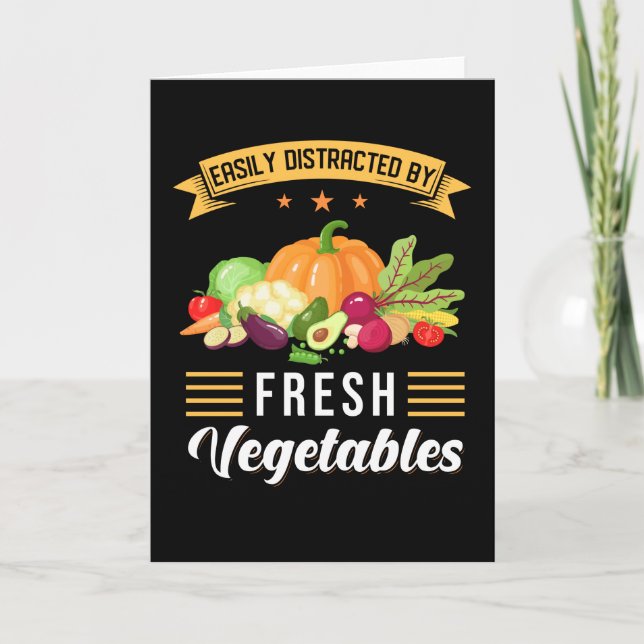 Vegetable Saying Vegetarian Gift Card (Front)