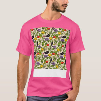 Vegetable Seamless Pattern Veggie Leafy Green Sala T-Shirt