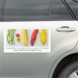 Vegetable Selection, Cooking Classes Advertising Car Magnet