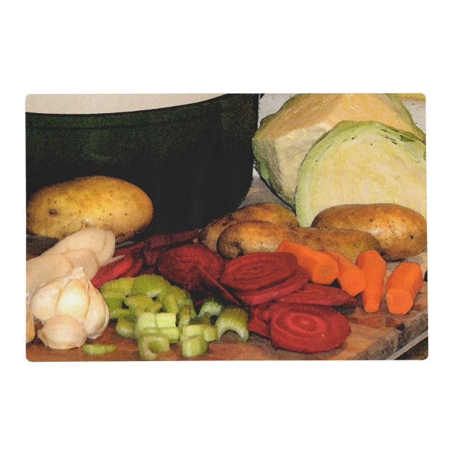Vegetable Soup Laminated Placemat (Front)