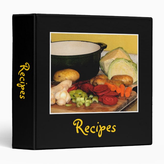 Vegetable Soup Recipes 3 Ring Binder (Front/Spine)