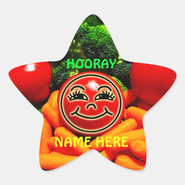 Vegetable Stickers for Kids, Kids Healthy Eating (Front)