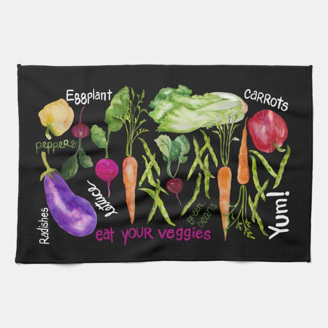 Vegetable Tea Towel (Horizontal)