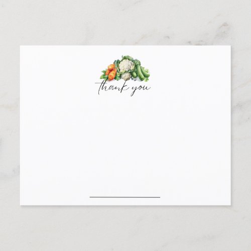 Vegetable Thank You Card