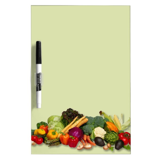 Vegetable variety colorful dry erase menu board (Front)