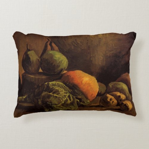 Vegetables and Fruit by Vincent van Gogh Accent Pillow