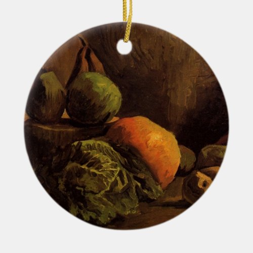 Vegetables and Fruit by Vincent van Gogh Ceramic Ornament