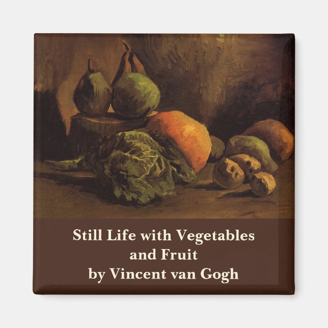 Vegetables and Fruit by Vincent van Gogh Magnet (Front)