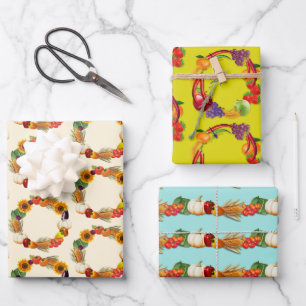 Vegetables and Fruit Wrapping Paper Sheets
