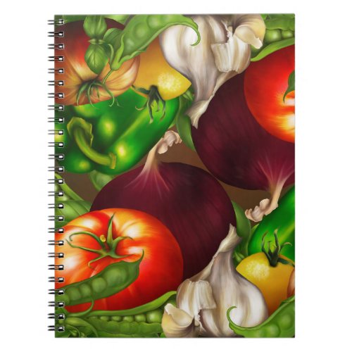 Vegetables and Herbs Organic Natural Fresh Food Notebook