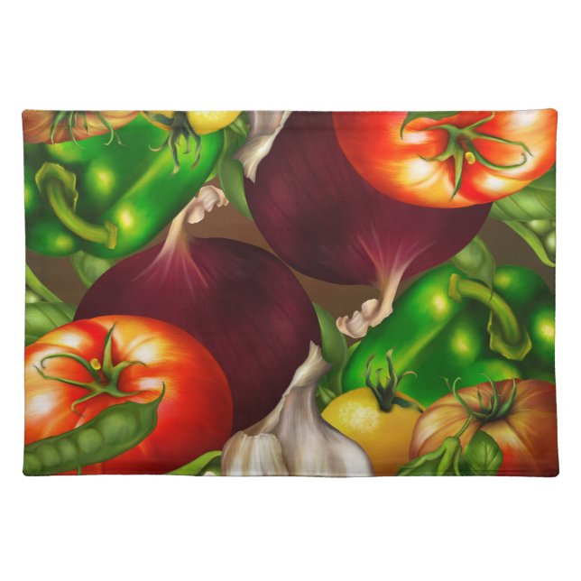 Vegetables and Herbs Organic Natural Fresh Food Placemat (Front)
