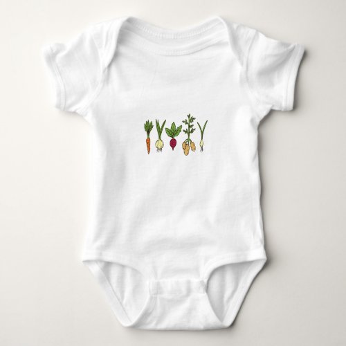 vegetables baby bodysuit