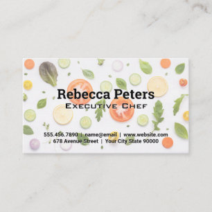 Vegetables Background Fresh Produce Business Card