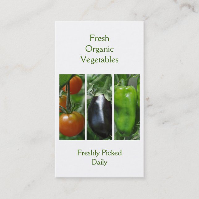 Vegetables business card (Front)