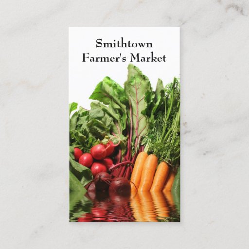 Customizable Vegetables Business Card