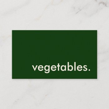 Vegetables. Business Card by asyrum at Zazzle