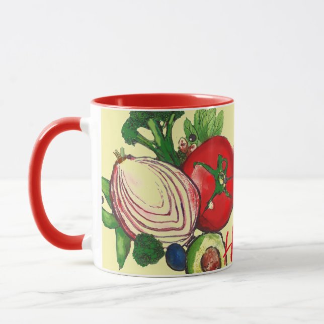 Vegetables Colorful Art Mug (Left)