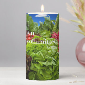 Vegetables Commitment Pillar Candle