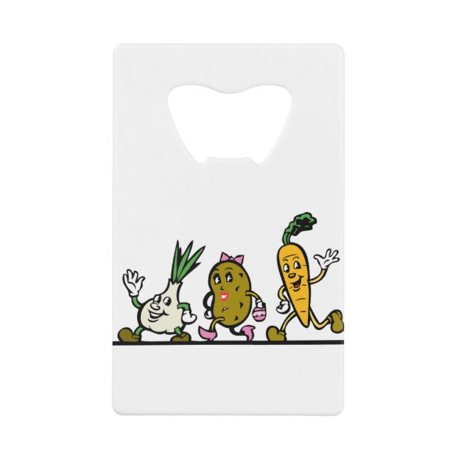 Vegetables Credit Card Bottle Opener (Front)