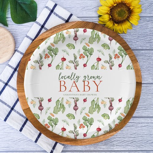 Vegetables Farmers Market Locally Grown Baby Paper Plates