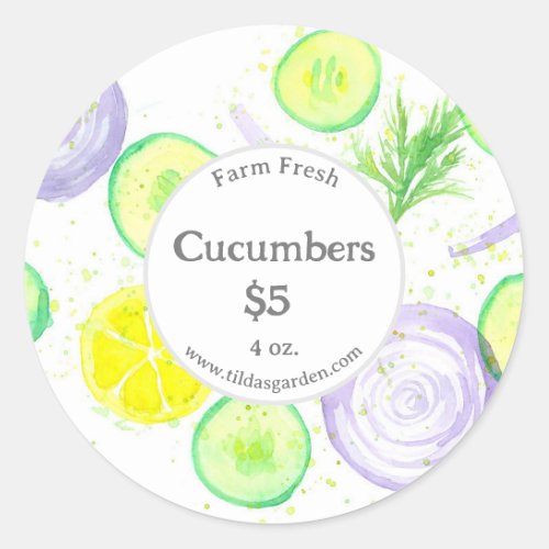 Vegetables For Sale Label Farm Fresh Sticker