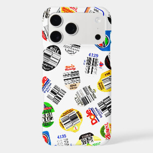 Vegetables Fruits Barcode Sticker Pattern iPhone 17 Pro Max Case