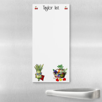 vegetables Grocery Shopping List Magnetic Notepad