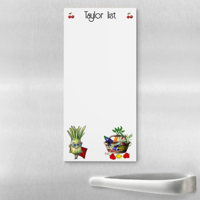 vegetables Grocery Shopping List  Magnetic Notepad (In Situ)