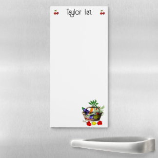 vegetables Grocery Shopping List Magnetic Notepad