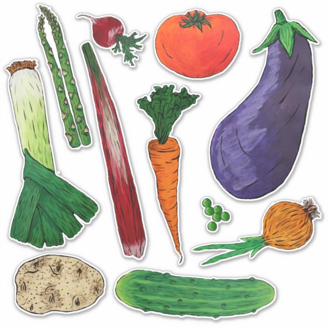 Vegetables Group #3 Sticker (Front)