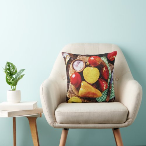 Vegetables Homemade Salad Cute Photo Buy Now Throw Pillow