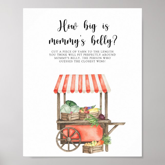 Vegetables - How big is mommy's belly Poster (Front)