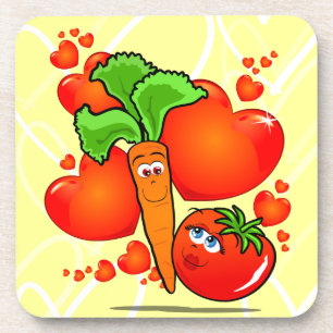 Vegetables in love, coaster