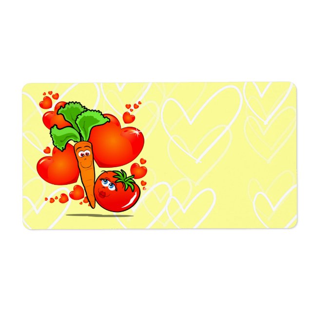 Vegetables in love, label (Front)