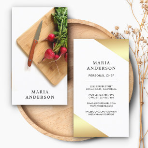 Vegetables Knife Cutting Board Catering Chef Business Card