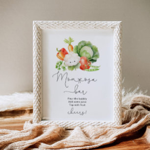 Vegetables locally grown farmers mom-osa bar poster