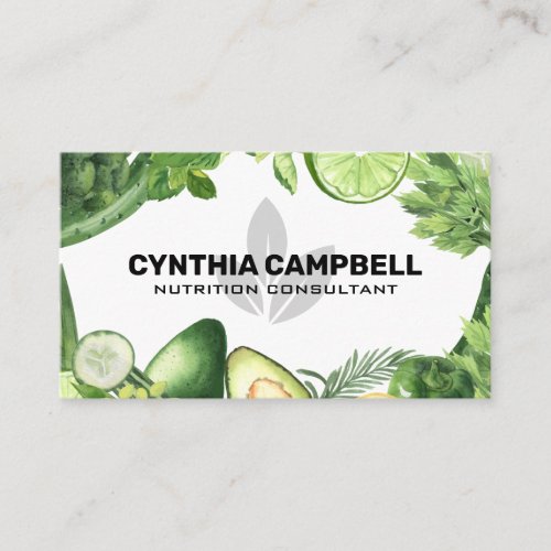 Vegetables  Nutritionist Business Card