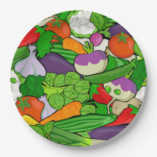 Vegetables Paper Plates