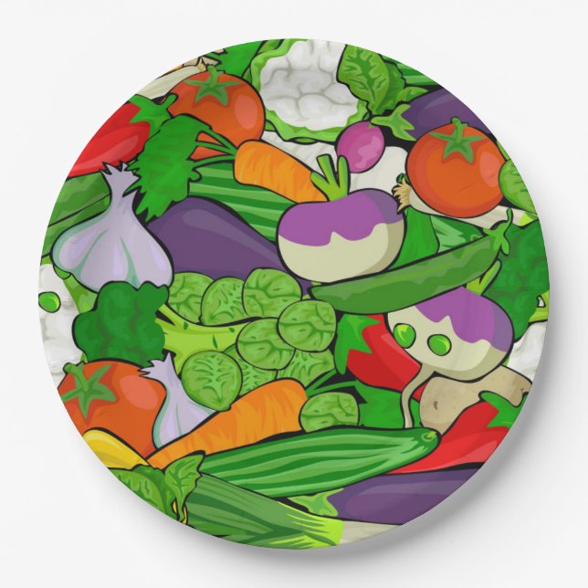 Vegetables Paper Plates (Front)