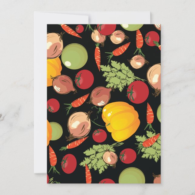 Vegetables Pattern Invitation (Front)