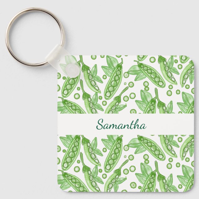 Vegetables Peas Keychain (Front)
