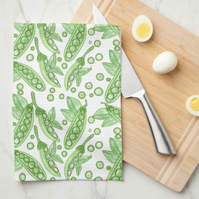 Vegetables Peas Kitchen Towel (Quarter Fold)