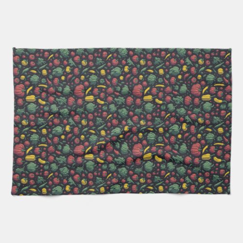 Vegetables peppers chilli pattern kitchen theme kitchen towel
