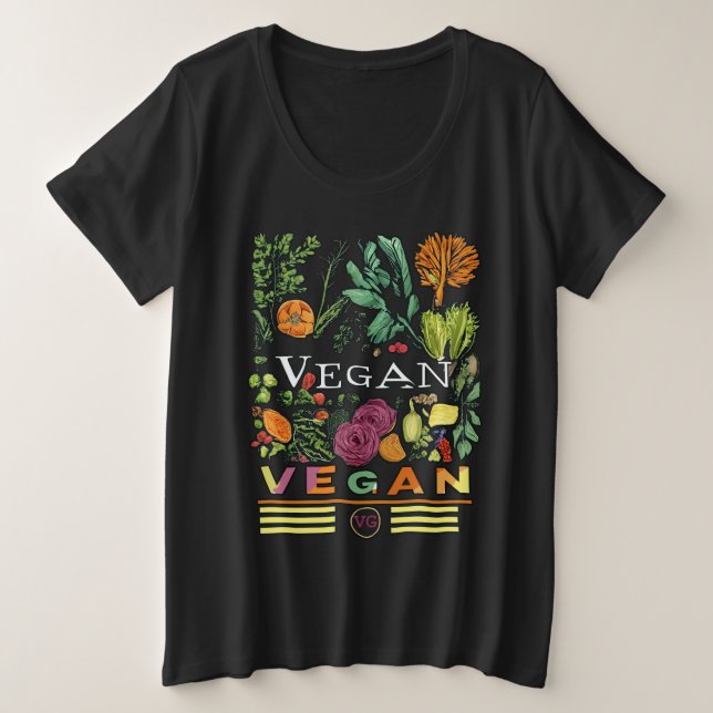 Vegetables Plus Size T-Shirt (Design Front)