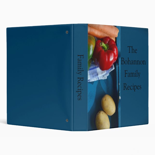 Vegetables Recipe 3 Ring Binder (Background)