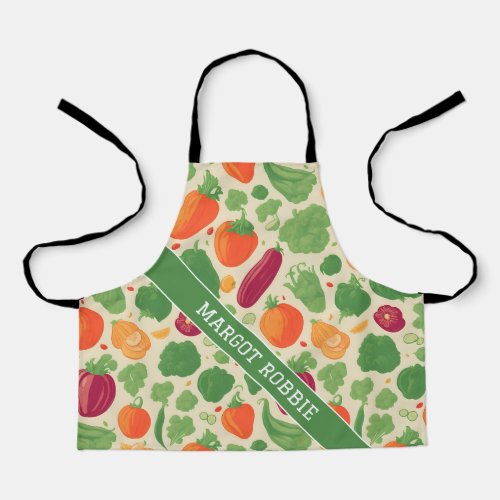 Vegetables Retro Colorful Personalized Pattern Apron