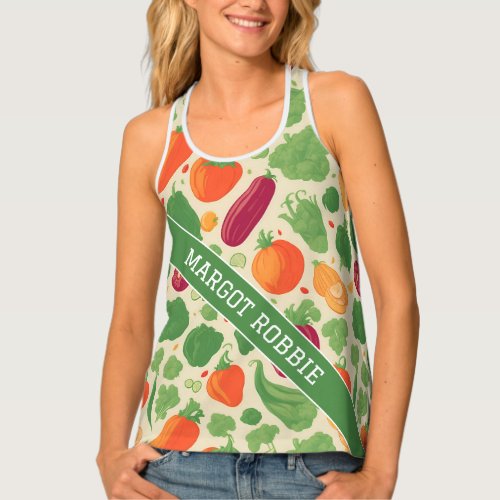 Vegetables Retro Colorful Personalized Pattern Tank Top