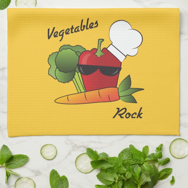 Vegetables Rock Kitchen Towel (Folded)