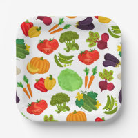 Vegetables Seamless Vegan Pattern