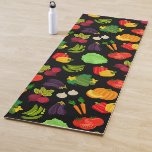 Vegetables Seamless Vegan Pattern Yoga Mat